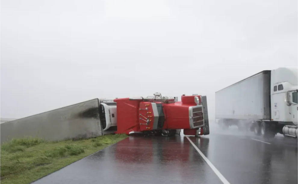 overturned on Wisconsin interstate
