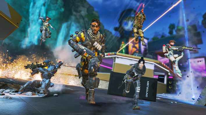 Apex Legends Season 16 overhauls classes, skips adding a new character: six gun-toting teammates charging across a battlefield