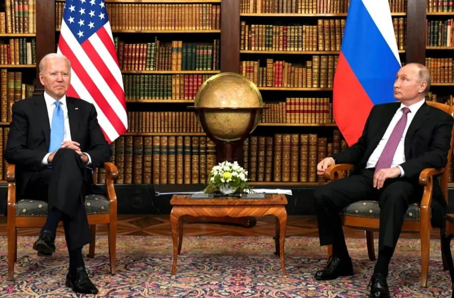 US President Joe Biden and Russia's President Vladimir Putin meet for the US-Russia summit at Villa La Grange in Geneva, Switzerland June 16, 2021