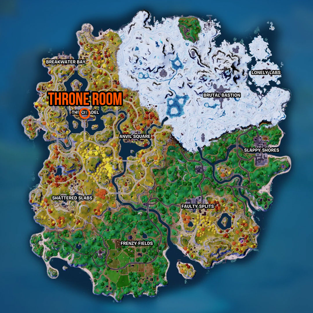 Where to find the Fortnite throne room - Video Games