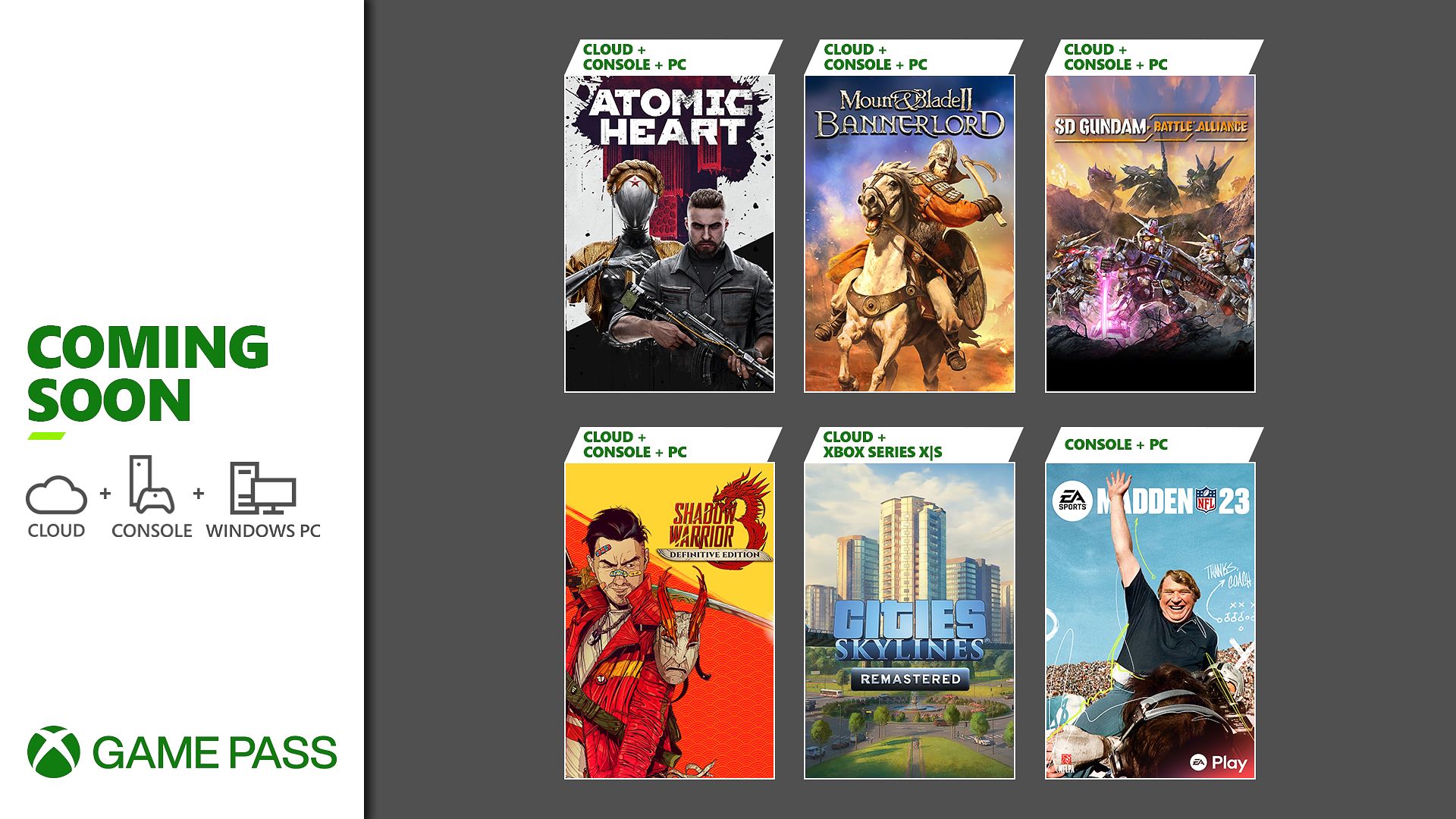 Coming Soon to Xbox Game Pass: Atomic Heart, Mount & Blade II: Bannerlord, Shadow Warrior 3: Definitive Edition, and More