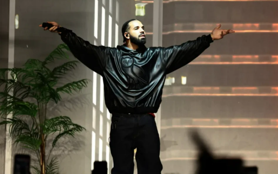 Drake during a concert at The Apollo Theater in New York.