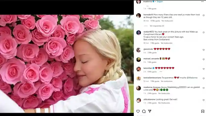 Madonna's Shocking Transformation: Fans Accuse Her of Excessive Retouching! 1 Madonna received several messages criticizing the "excessive filters" in her photos