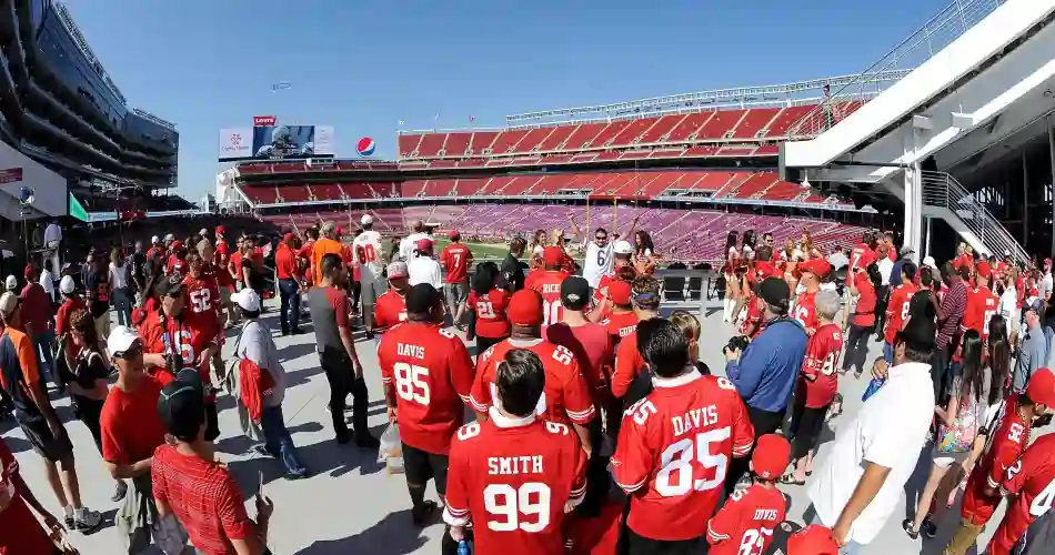 San Francisco 49ers fans at Levi's Stadium in California.