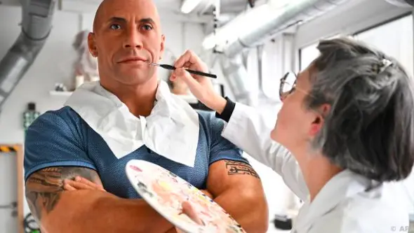 Dwayne Johnson wax figure has been revised