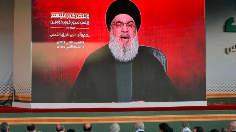 Hassan Nasrallah, leader of radical Lebanese group Hezbollah