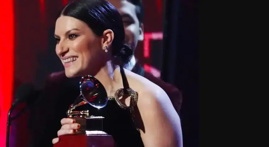 Laura Pausini with a Latin Grammy