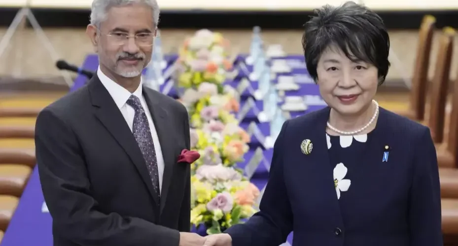Japanese Foreign Minister Yoko Kamikawa and Indian counterpart Subrahmanyam Jaishankar