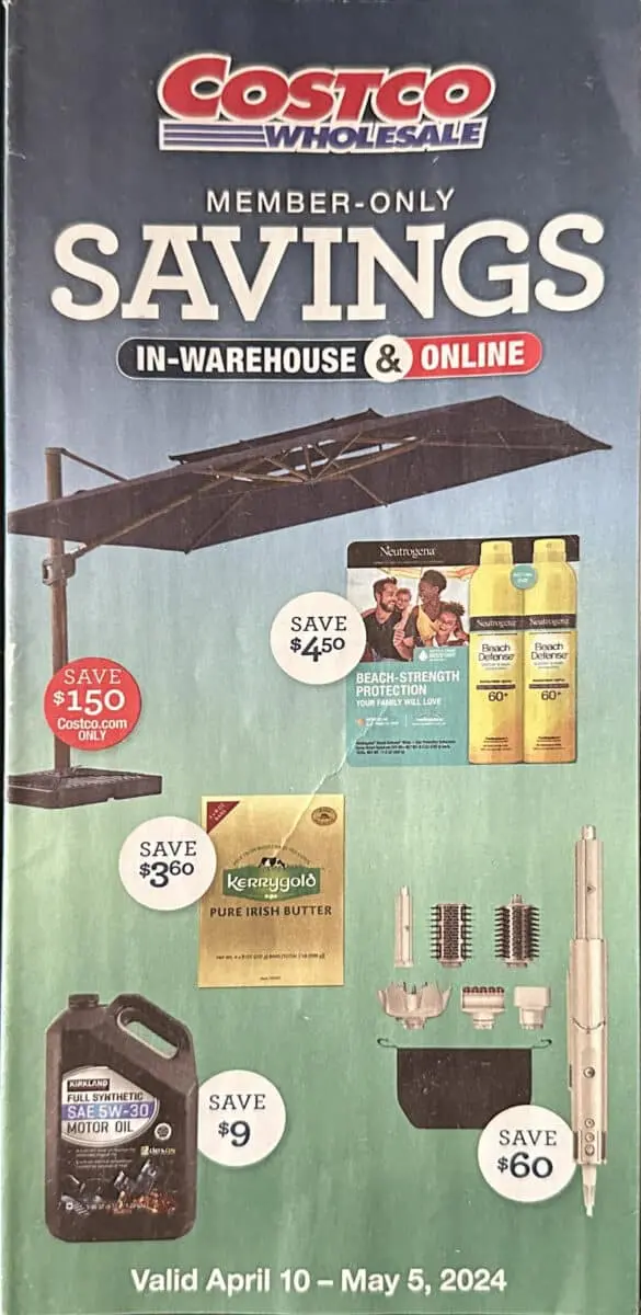 Costco April 2024 Coupon Book Cover Front