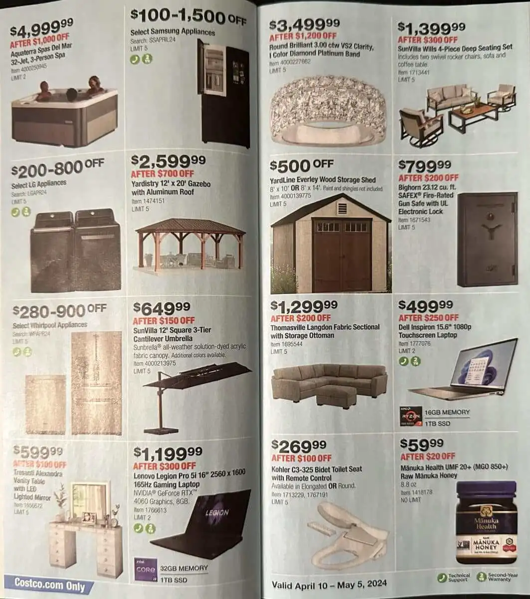 Costco April 2024 Coupon Book Page Seventh