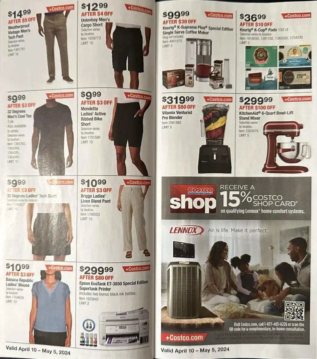 Costco April 2024 Coupon Book Page Sixth