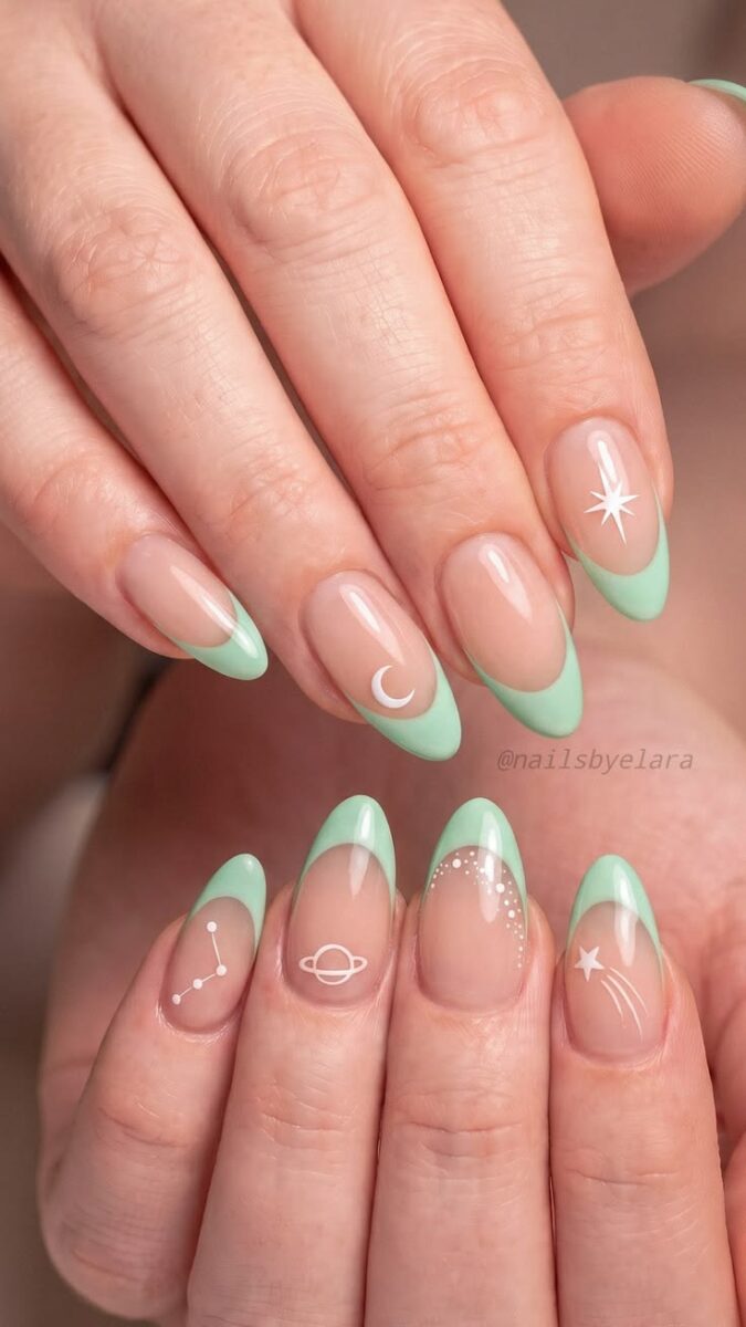 Celestial Almond Nails ✨ Simple Clean Girl Nail Inspo 2026